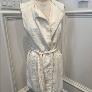elevenses Cream Sleeveless Belted Vest